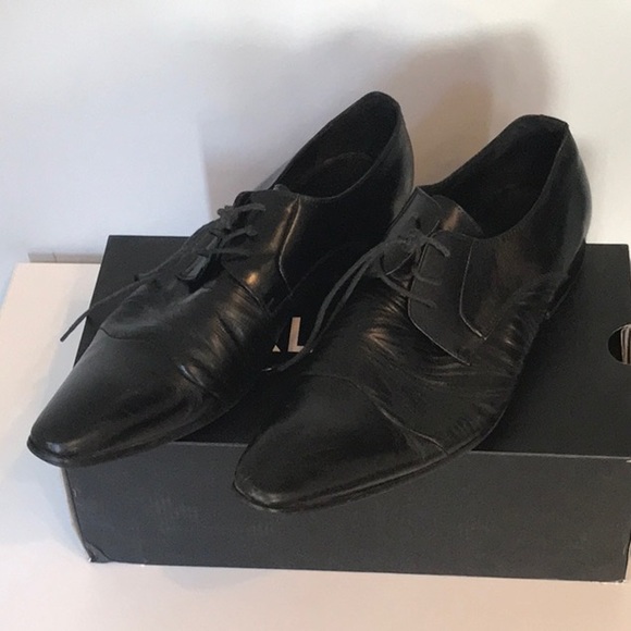 Aldo Mens Black Pointedtoe Dress Shoes 